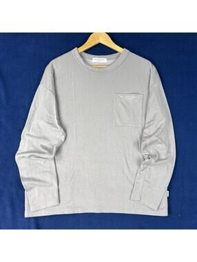Gelato Pique Homme Gray Pocket Long Sleeve Tee Lounge Shirt Size M Japan Modal